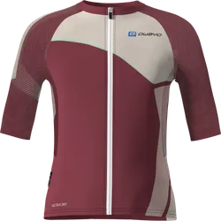 Maillot Cycliste Owayo Taille M – Rouge, Sans Manches, Fermeture éclair Intégrale
